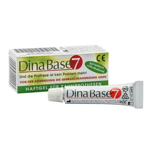 DinaBase7 denture adhesive gel - original packaging with tube